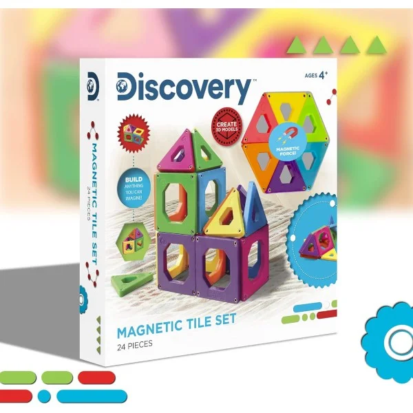 Discovery Mindblown 3D Magnetic Tile 24pieces - 435236-T